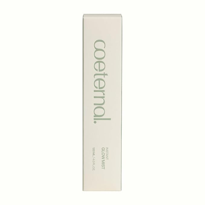 Coeternal Instant Glow Mist, Hydrating Lightweight Korean Face Mist with Algae 11, Niacinamide and Turmeric root, Moisturizing Spray for Dewy, Glass Skin, For Dry or Sensitive Skin, 120ml / 4.0 fl.oz.