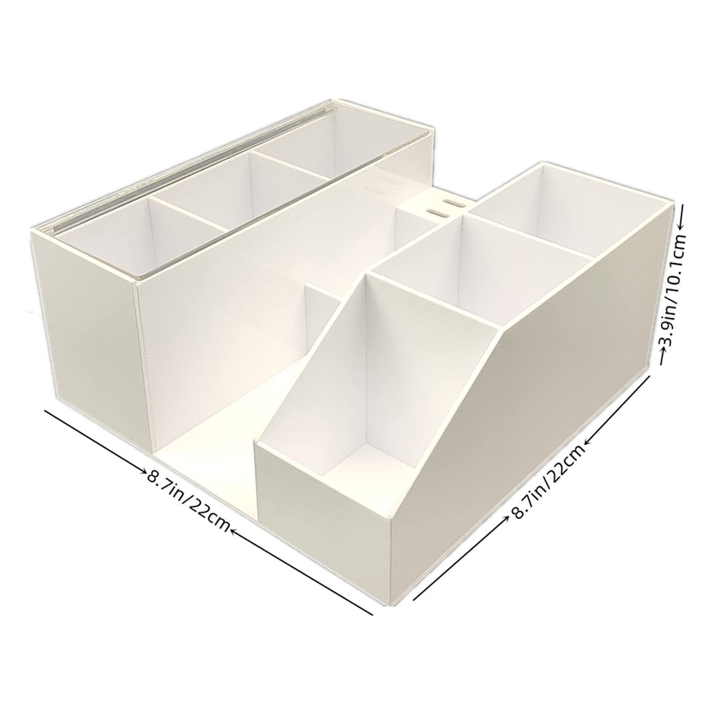 Sisiter Eyelash Beauty Organizer, Acrylic Eyelash Grafting Tool Storage Beauty Tool W/Tweezers Holder Display Boxes for Home Eyelash Salon (White)