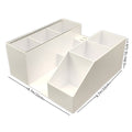 Sisiter Eyelash Beauty Organizer, Acrylic Eyelash Grafting Tool Storage Beauty Tool W/Tweezers Holder Display Boxes for Home Eyelash Salon (White)