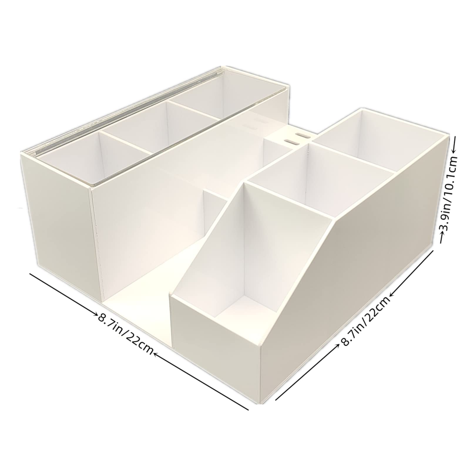 Sisiter Eyelash Beauty Organizer, Acrylic Eyelash Grafting Tool Storage Beauty Tool W/Tweezers Holder Display Boxes for Home Eyelash Salon (White)