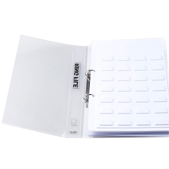 sddfor 70 Pairs of Eyelash Display Card, Eyelash Storage Book, White False Eyelashes Template Catalog Storage Case