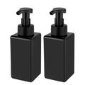 Foaming Soap Dispenser, 22oz Plastic Refillable Pump Bottle, 2 Pack, Black