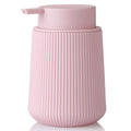 YAUKPH Striped Liquid Hand Soap Dispenser with Leak-Proof Pump for Bathroom and Kitchen Countertop 11 oz Pink
