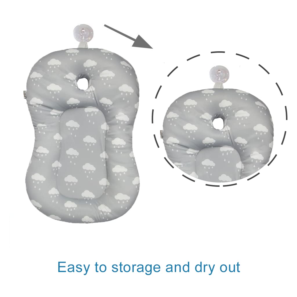 KAKIBLIN Baby Bath Mat, Baby Bath Pad, Soft Anti-Slip Babies Baths Insert