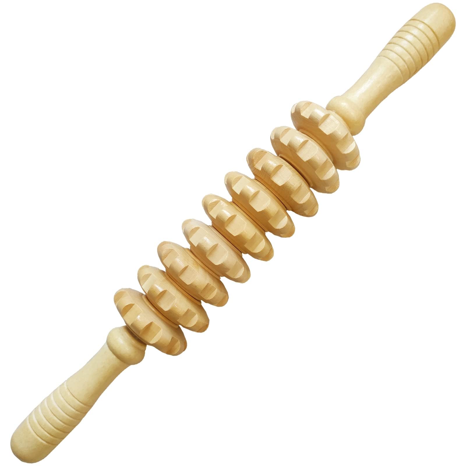 Ctwctr Wood Therapy Massage Tools Manual Massage Roller Stick for Body Sculpting, Maderoterapia Kit- Cellulite Massager for Muscle Pain Relief, Fascia, Cellulite