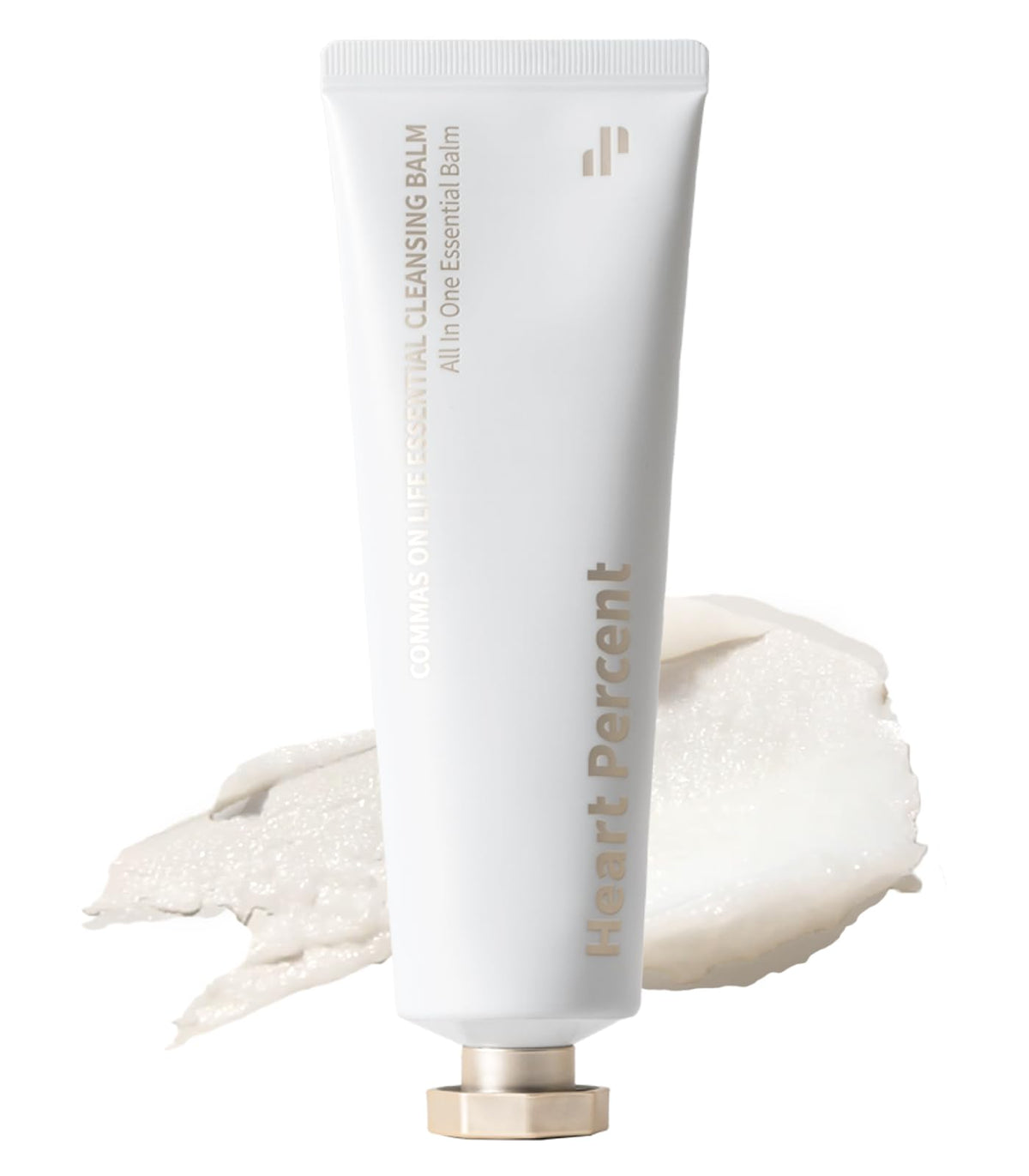 Heart Percent Commas on Life Essential Cleansing Balm - Traverl Size (10ml), Sherbet-Oil-Milk Transforming Makeup Remover Vegan Daily Face Wash Cleanser for All Skin Types