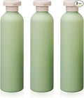 Harewu 3Pcs 8.8oz Flip Top Squeeze Bottles,Reusable and Refillable Leak Proof Travel Bottles,For Lotions,Facial Creams,Shampoos,Hair Conditioner (Green)