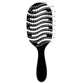Detangler Hairbrush, Soft Bristle Detangling Brush for Straight, Wavy, Curly and Fine Hair, Dry and Wet, Quick Smoothing for Women and Men（Black）