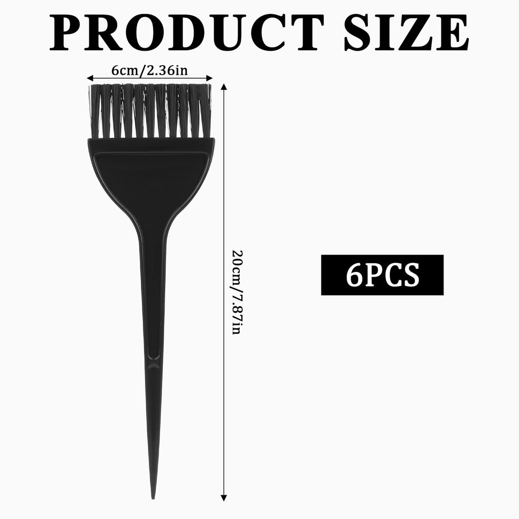 Ymapinc 3 Pcs Hair Coloring Dye Brush, Hair Stylist Supplies Salon Accessories Applicator Brushes for Hairs DIY Tools (Plastic, Black)