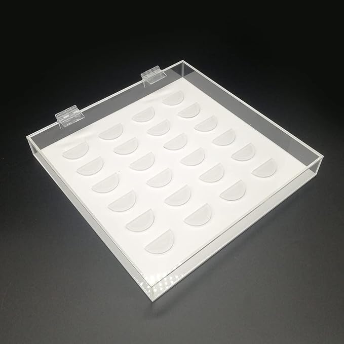 12 Pairs False Eyelashes Clear Storage Box Acrylic Display For Case Cosmetic Container Holder Tray