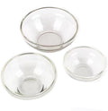 luzen 3Pcs Glass Facial Mask Mixing Bowl 3 Sizes Essential Oil Bowl DIY Face Mask Bowl Cosmetic Skincare Beauty Tool for Professional Salon or Home Use, Transparent