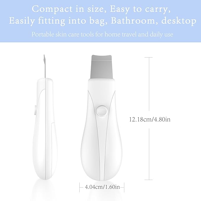 Skin Scrubber Face Spatula Skin Spatula Pore Cleaner Blackhead Remover Tools for Facial Deep Cleansing Skin Care Tool for Men and Women (White)