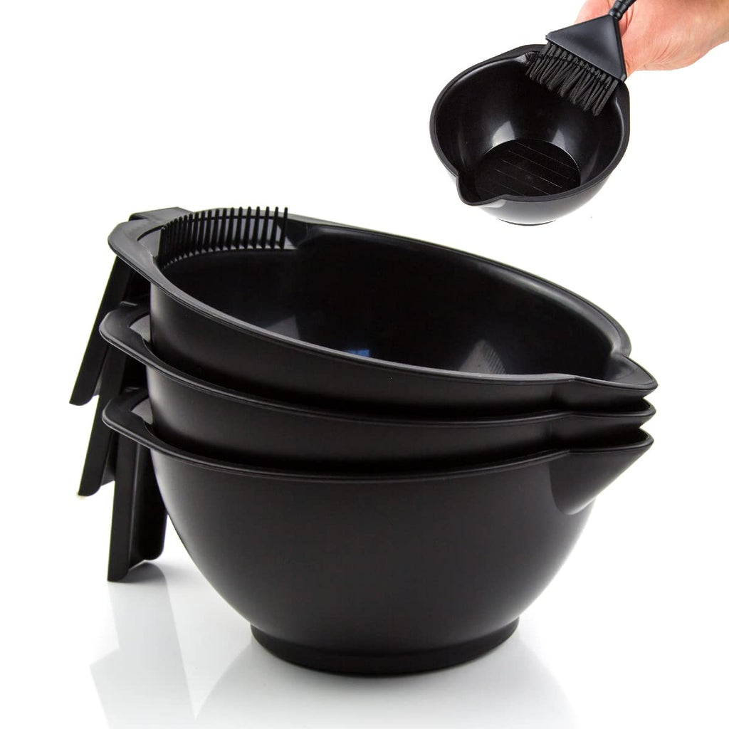 Hair Dye Bowl Set - 3 Hair Color Mixing Bowls - Salon Hair Coloring Bowls