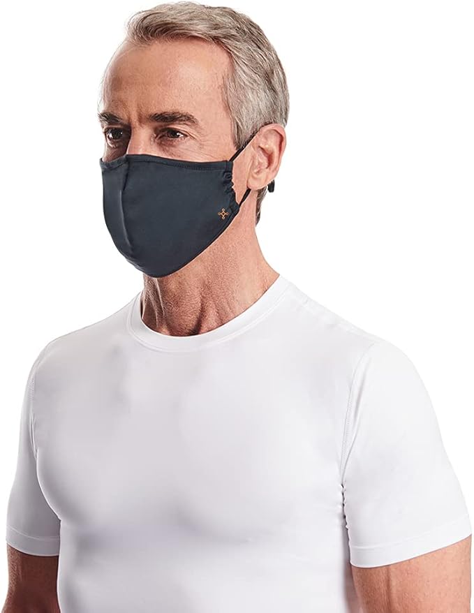 Tommie Copper Community Wear Face Masks I Double Lined, Copper Infused, Ear Straps & Nose Wire, Face Covering (Pack of 2)