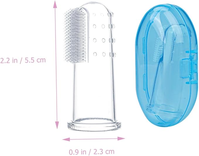 9pcs Finger Toothbrush with Storage Boxes Soft Food-Grade Silicone Oral Cleaner for Years Gentle Gum Massager for Healthy Teeth and Teething Comfort