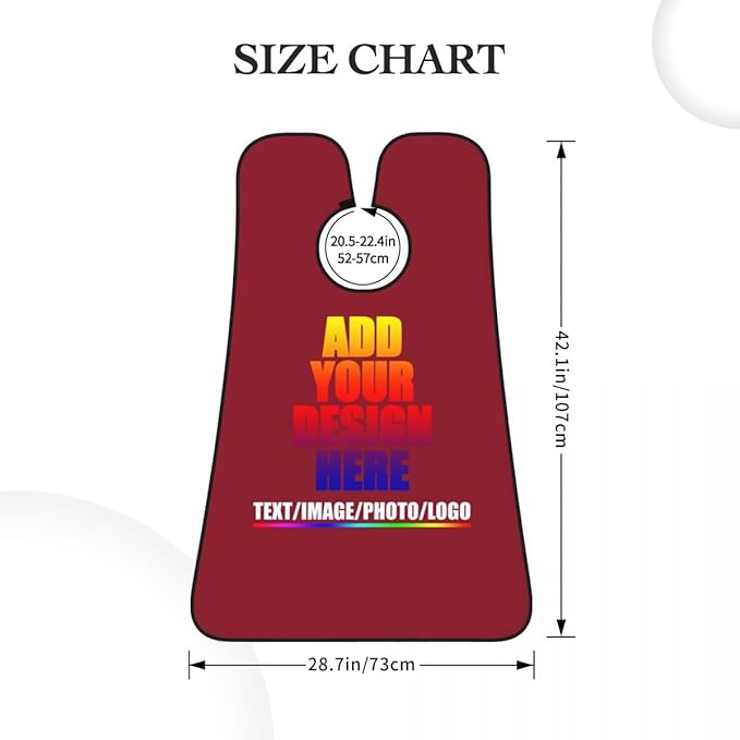 Custom Beard Bibs Apron Personalized Beard Hair Catcher Add Photo Picture Text Waterproof Beard Shave Cape for Shaving Trimming for Birthday Father's Day Gifts Cardinal