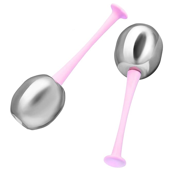 Stainless Steel Ice Globes for Facials - Face Roller for Face Neck & Eyes - Skin Care for Dark Circles, Puffiness, Wrinkles