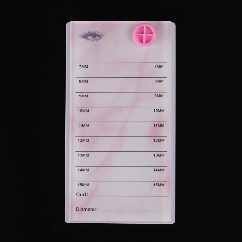 Acrylic Eyelash Pallet For 8 Layers Storage Organizer, Grafting False Eyelashes With 7-15mm Scale Glue Cup Palette, Cosmetic Beauty Extension Supplies (A Marble Pink Pallet)