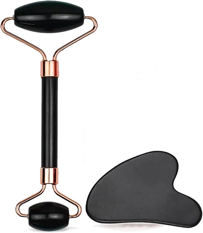 Ao Yee ZGL Gua Sha Facial Massage Tool and Roller Set,Face Depuffing