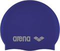 Arena Classic Unisex Soft Silicone Swim Cap for Women and Men, Intensive Training and Racing Comfortable Non-Slip Long Hair Swimming Hat, SkyBlue/White