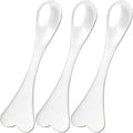 3pcs Mini Stainless Steel Makeup Spatula, Reusable Cosmetic Cream Spatulas Spoon, Skincare Scoop Applicator Facial Massage Beauty Tools for Mixing and Sampling Face Eye Cream- Silver