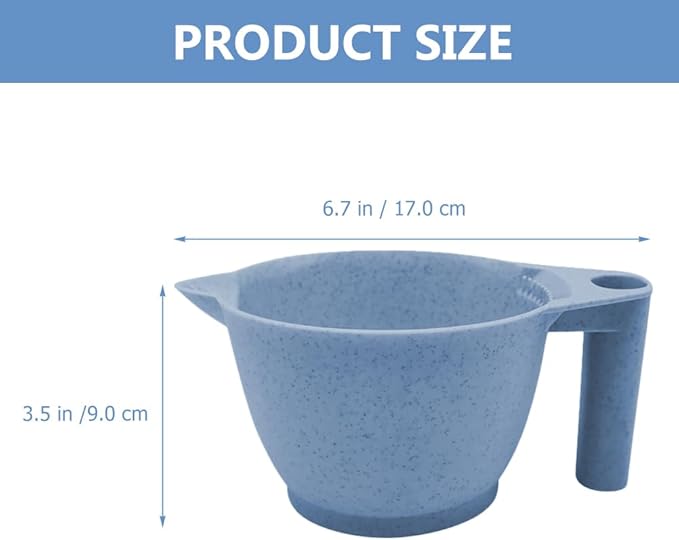 minkissy Hair Dye Mixing Bowls Set of 4 with Ergonomic Handles Portable Color Bowls for Hair Salon and Diy Home Use 6.69X3.54X6.29In Reusable Color Mixing Bowls