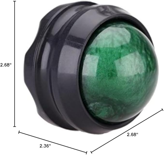 ZONGS Manual Massage Ball Pain Relief Back Roller Massager Self Massage Therapy and Relax Full Body Tools for Sore Muscle Joint Pain Essential Oils or Lotion Relax (Green)