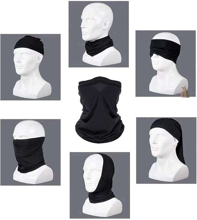 6 Pieces Summer Face Cover Scarf Mens Neck Gaiter For Men Women UV Protection Face Breathable Sun Protection Cycling Running