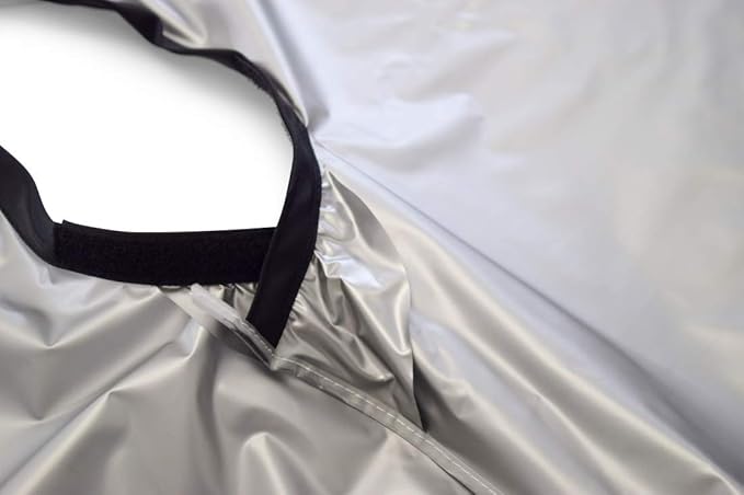 Betty Dain Jumbo Shampoo Cape, 45" W x 54" L, Waterproof and Stain-resistant Vinyl, Soft Nylon Neckband, Touch-and-close Fastener, Machine Washable, Silver