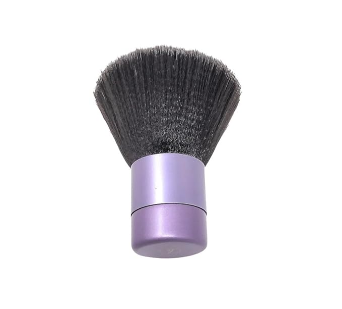 BevyGold Luxurious and Large Ultra Soft Fluffy Powder Brush, Multipurpose Face, Body, Barber and Beauty Tool, with Wooden Base Soft Kabuki Brush (Violet)