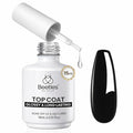 Beetles Extra Glossy Gel Top Coat - 15ml Clear No Wipe Top Coat Gel Polish High Shine Long Lasting Nail Surface Protection Manicure Summer Gifts for Women