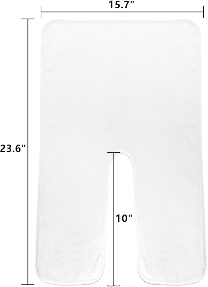 DEAYOU 6 Pack Facial Towels for Estheticians, U-Shaped Spa Towels for Facial, Soft Microfiber Massage Face Towels for Spa Steam, Barbers, Beauty Salons, Skin Care, SPA Centers, Split Design, White