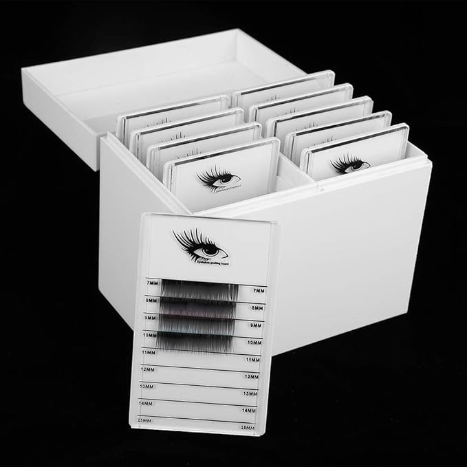 Salmue 10-Layer Eyelash Extension Storage Box, Acrylic False Eyelash Makeup Organizer Holders, Makeup Cosmetic Case for Grafting Eyelash Extension Tool