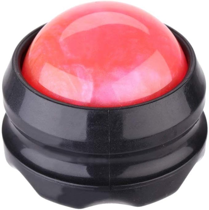 ZONGS Manual Massage Ball Pain Relief Back Roller Massager Self Massage Therapy and Relax Full Body Tools for Sore Muscle Joint Pain Essential Oils or Lotion Relax (Pink)