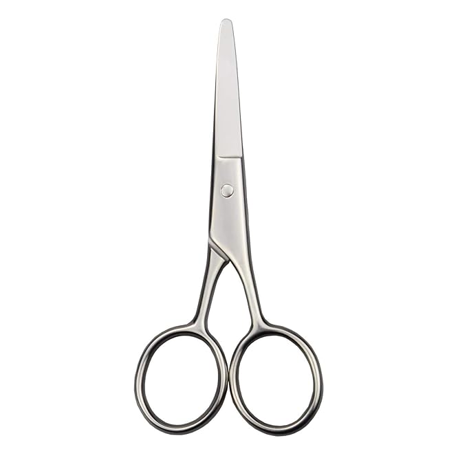 4-Piece Beard Scissors Set, Grooming Scissors, Mustache & Beard Combs, Storage Bag