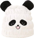 LCBD Microfiber Hair Towel Wrap for Kids, Panda Dry Hair Cap Suck Water, Absorbent Quick Girls Boys Hair Drying Towel, Lightweight Bouncy Hat Headscarf for Wet Hair