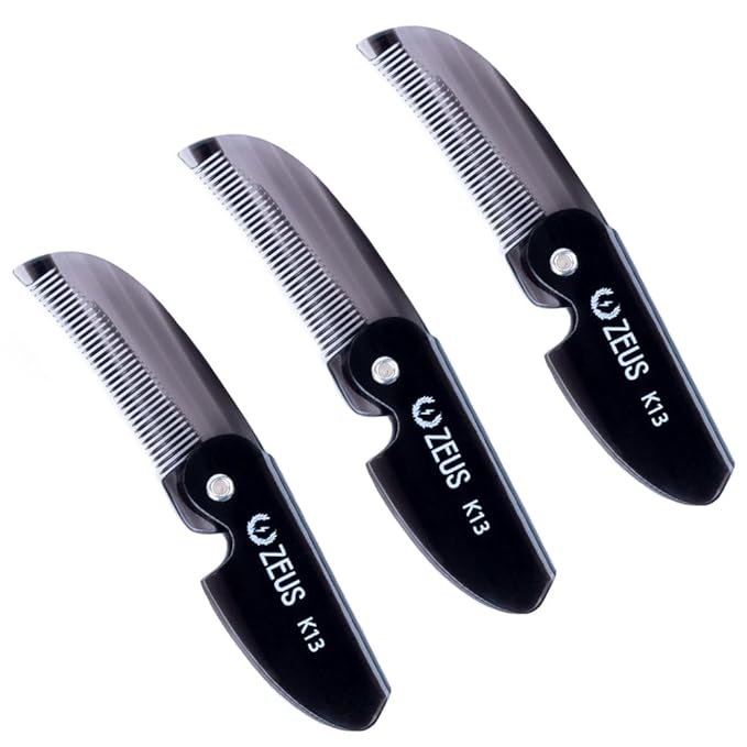 ZEUS Folding Mustache Comb for Men
