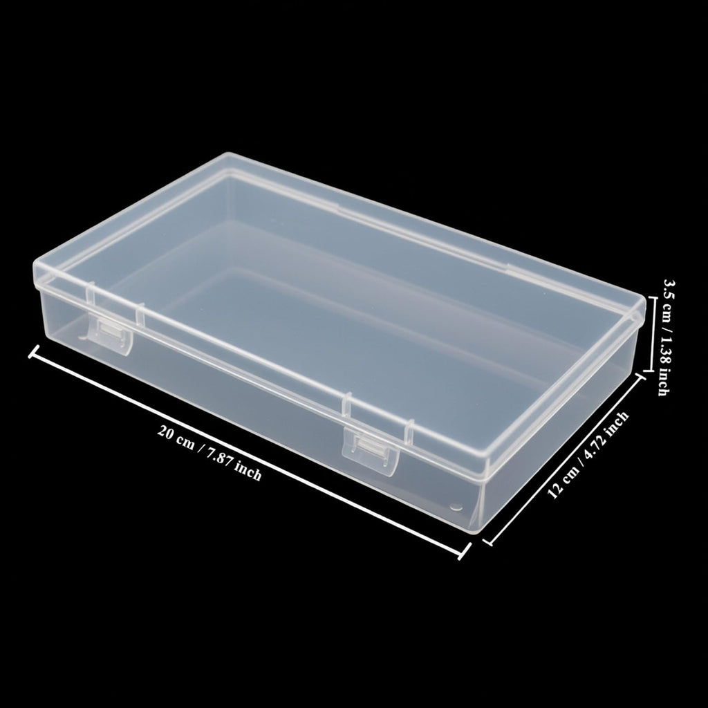 Thintinick 4 Pack Rectangular Clear Plastic Storage Containers
