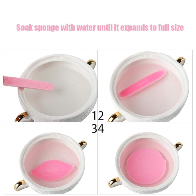 Tegelrying Facial Sponge Compressed,60 Pcs PVA Professional Makeup Removal Wash Round Face Sponges Spa Pads Exfoliating Cleansing for Women,Pink