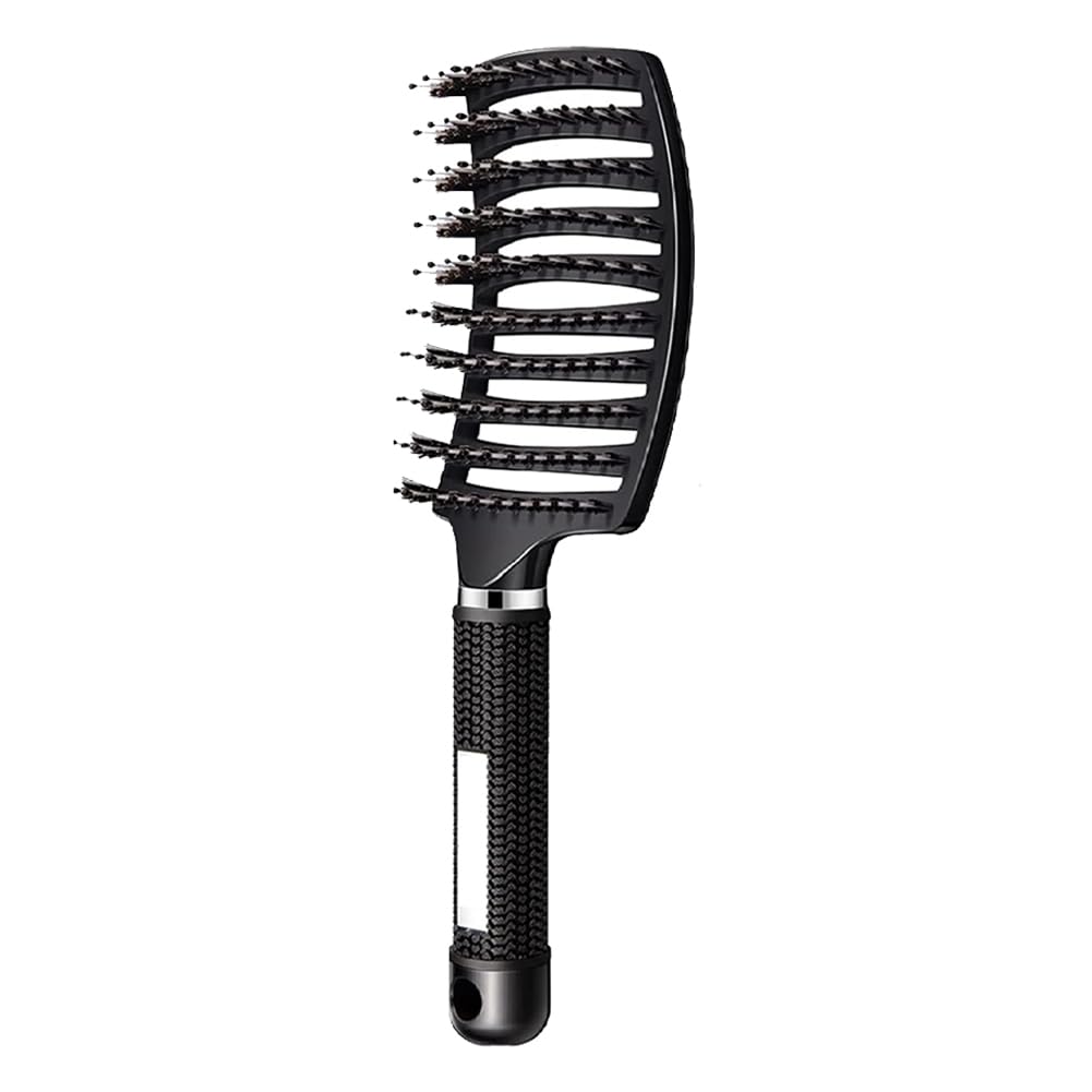 Magical Ultra Detangling Brush for Wet or Dry Hair, Detangler Brush, Fast Drying Styling Massage Hairbrush for Men, Women and Kids (Black)