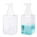 Foaming Soap Dispenser, 15oz Plastic Refillable Pump Bottle, 2 Pack, Clear