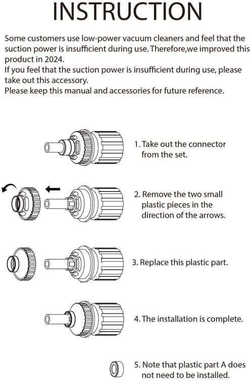 EZ SPARES Micro Cleaning Nozzle Kit,Micro Vacuum Attachment,Universal Vacuum Cleaner Attachment,Mini Micro Kit Keyboard Crevice Cleaning Tool Brush Kit,for Compact Wet Dry Shop Vacuum,Storage Bag Inc