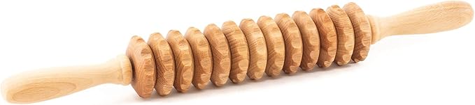 Mr. Woodware Wood Roller Massager for Body - 15.6 inch Lymphatic Drainage Manual Massage Tools for Sculpting, Muscle Shaping, Celulite Remover - Wooden Massage Tool for Manual Maderotherapy