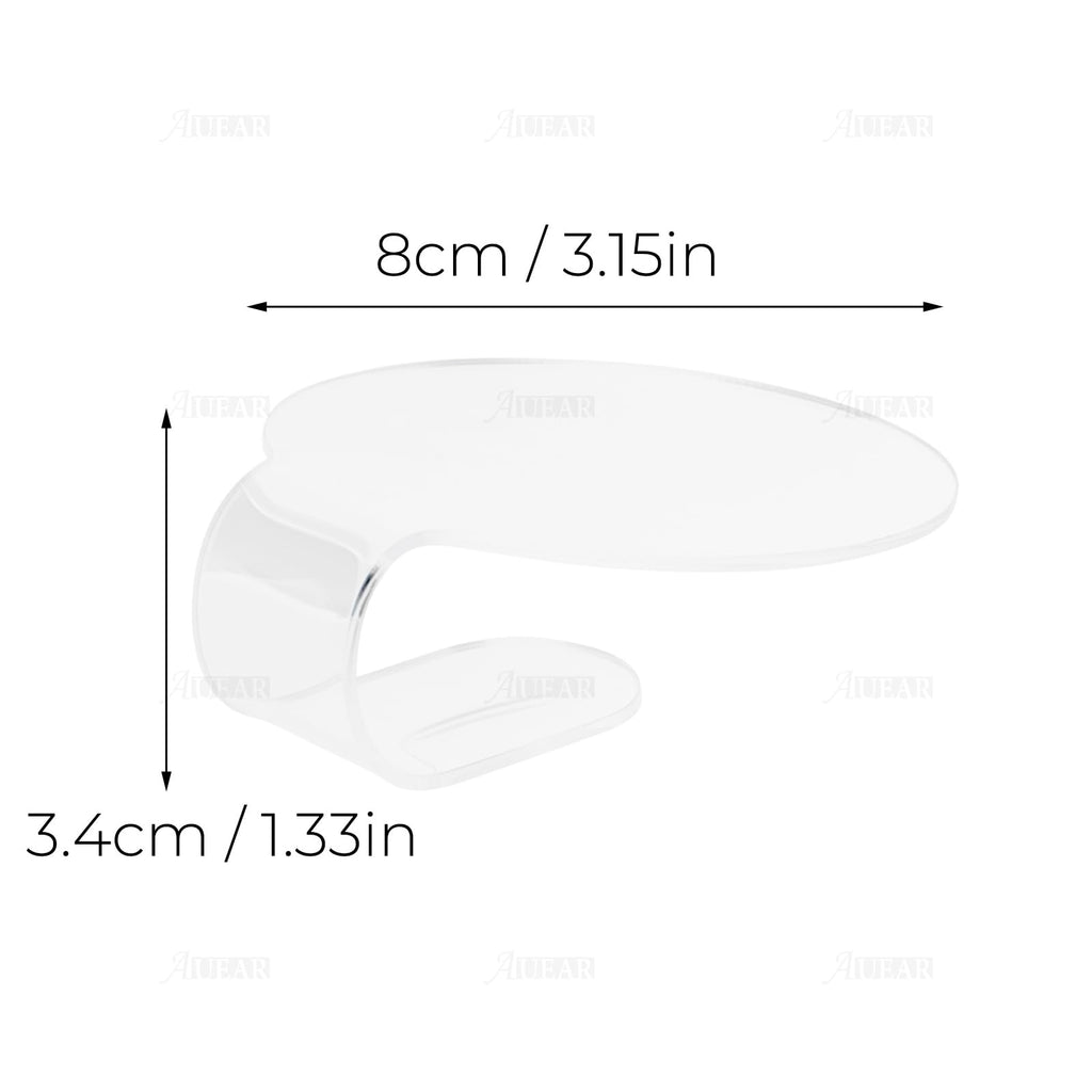 AUEAR, 3 Pack Makeup Mixing Palette Acrylic Handheld Tray Foundation Eye Shadow Hand Cosmetic Dish Blending