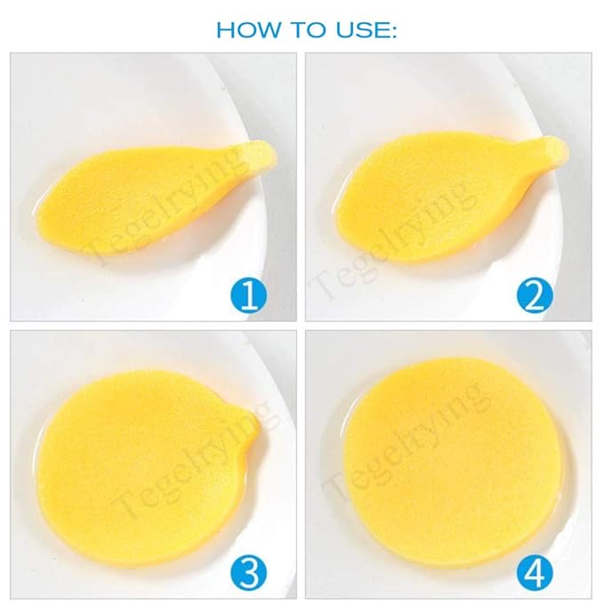 Facial Sponge Compressed,120 Count PVA Professional Makeup Removal Round Face Wash Sponges Spa Pads Exfoliating Cleansing for Women,Yellow,Pink,Purple,Blue