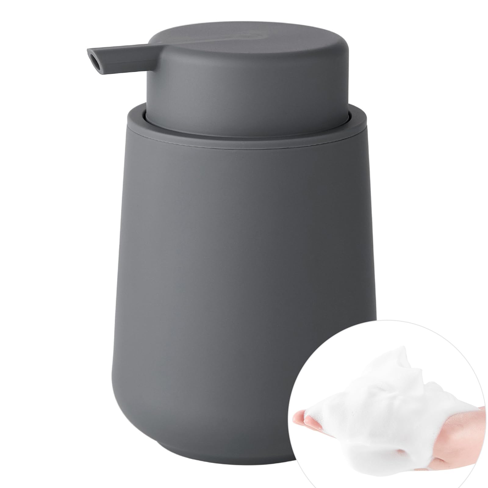 YAUKPH Matte Gray Foaming Hand Soap Dispenser Plastic