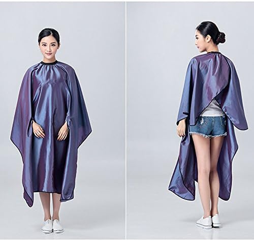 OLizee Hair Cutting Cape with Sleeves, Water-Resistant Salon Barber Cape Gown for Adults, Haircut Hairdressing Apron with Adjustable Neck Closure, 57 x 63 in, (Purple)