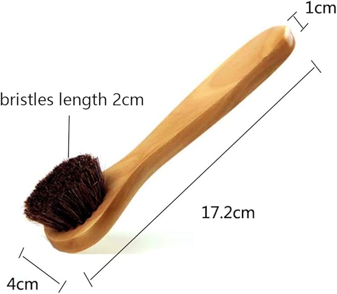 HiKin Facial Cleansing Brush, Wood Handle Soft Horsehair Natural Bristles Face Brush Cleanser, 2 Pack Face Skin Care Exfoliating Scrub Brush.