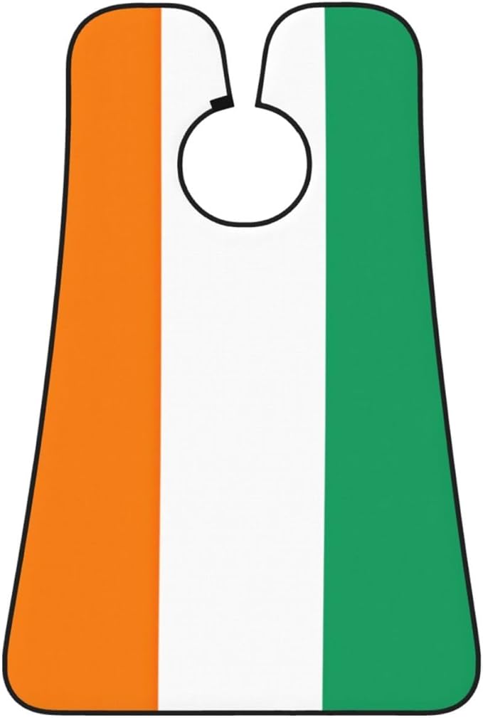 YQxwJL Flag Of Cote D'Ivoire Print Beard Bib Shaving Apron, Beard Hair Trimming Cape Gift For Dad