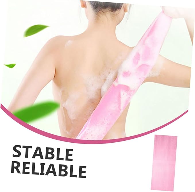 LALADEFIEE 5Pcs Exfoliating Bath Back Scrubber with Long Strap for Effortless Cleansing Gentle Skin Exfoliation for Back and Neck Cleaning Random Colors Random Color